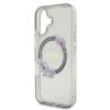 GUESS tok IPHONE 16-hoz, MagSafe kompatibilis GUHMP16SHFWFCK (IML Flowers Wreath) fekete