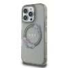 GUESS tok IPHONE 16 Pro-hoz, kompatibilis MagSafe-fel GUHMP16LHFWFCK (IML Flowers Wreath) fekete