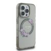 GUESS tok IPHONE 16 Pro-hoz, kompatibilis MagSafe-fel GUHMP16LHFWFCK (IML Flowers Wreath) fekete