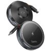 HOCO vezeték nélküli töltő visszahúzható Type C kábellel, kompatibilis a MagSafe és APPLE Watch 15W CQ18 fém szürke