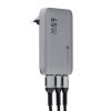 CELL F-ENERGY GaN III VT-47 Ultra Slim travel Töltő 2 x Type C + USB A PD QC4.0 4A 65W szürke