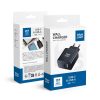 kék STAR utazótöltő USB C+USB-A csatlakozókkal PD QC4.0 3A 25W TFB-TC-25WPD fekete