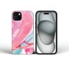CELL F-PROTECT Mirage, katonai ejtésteszttel tanúsított tok, kompatibilis a MagSafe-dal az IPHONE 15 PRO MAX-hoz, rózsaszín márvány