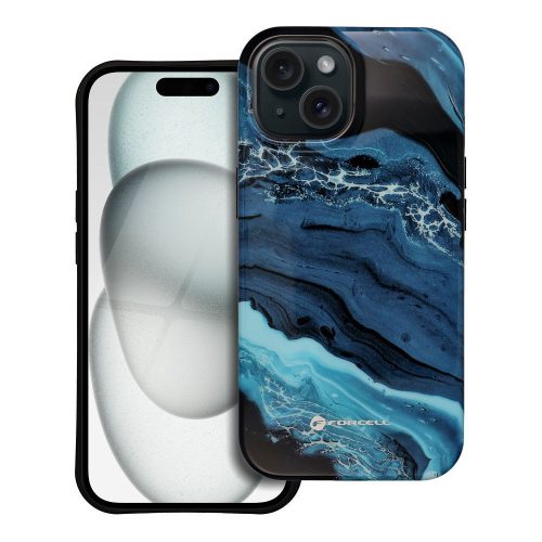 CELL F-PROTECT Mirage, katonai ütésállósággal tesztelt tok, kompatibilis a MagSafe rendszerrel, IPHONE 15 mély tenger színben
