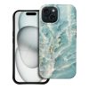 CELL F-PROTECT Mirage, katonai ejtésteszttel tesztelt tok kompatibilis MagSafe-fel az IPHONE 15 számára zöld márvány kivitelben