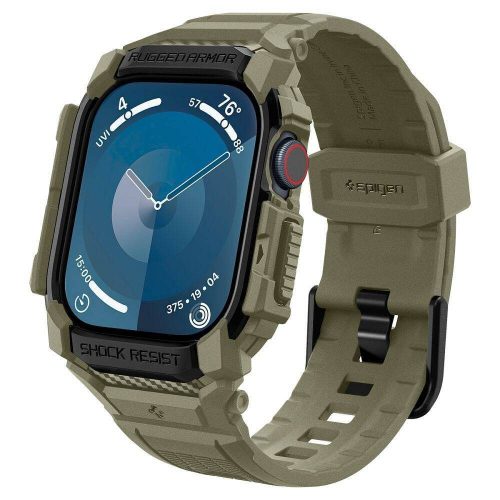 SPIGEN tok RUGGED ARMOR "PRO" APPLE Watch 10 (46 mm) vintage khaki színben