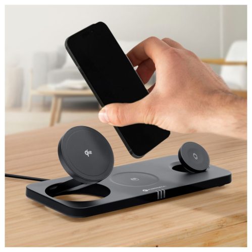 CELL F-ENERGY MagNetix 3w1 Qi2 20,5W vezeték nélküli töltő kompatibilis MagSafe fekete