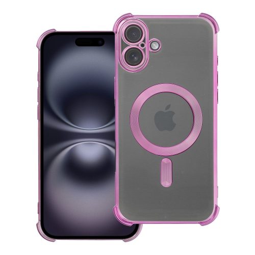 Tok ANTISHOCK ELECTRO az IPHONE 16 Plus-hoz, MagSafe kompatibilis, rózsaszín