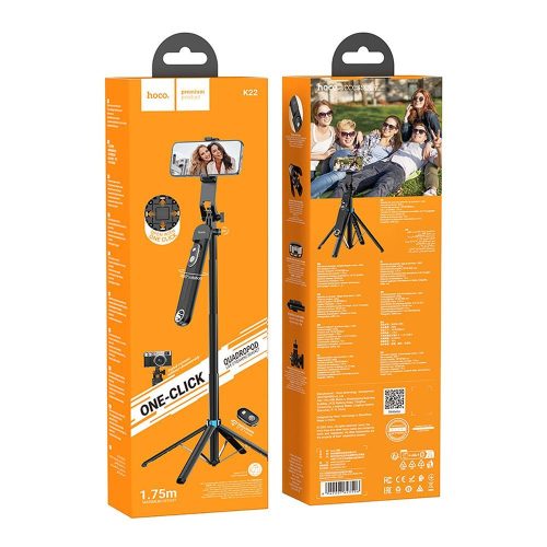 HOCO selfie bot bluetooth távirányítóval K22 fekete