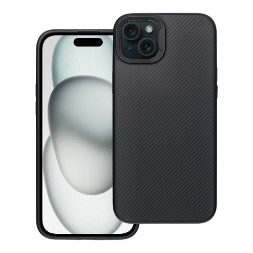 Carbon Elite Mag Cover kompatibilis a MagSafe-dal IPHONE 15 PLUS-hoz fekete