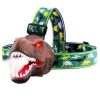 Fejlámpa LED gyerekeknek dinoszaurusszal IPX4 15LM barna
