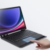 DUX DUCIS tok DK összecsukható, háttérvilágítással ellátott vezeték nélküli billentyűzettel SAMSUNG Tab S10 Plus/S9 Plus/S9 FE Plus készülékekhez, fekete