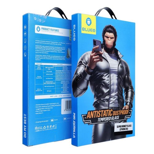 5D Mr. Monkey üveg - Samsung Galaxy A56 5G-hez fekete (Strong Lite)