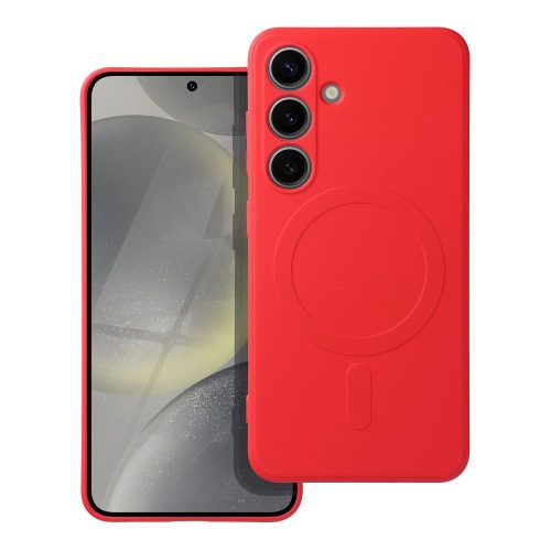 SILICONE MAG COVER tok, kompatibilis a MagSafe-el, SAMSUNG A56-hoz, piros
