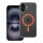 Drop Glue Colorful Ring Mag Cover kompatibilis a MagSafe-el IPHONE 16 PLUS-hoz narancssárga