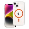 Drop Glue Színes Gyűrűs Mag Cover kompatibilis MagSafe-fel az IPHONE 14-hez narancssárga