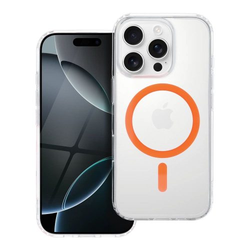 Drop Glue Színes Gyűrű Mag Cover kompatibilis MagSafe-el IPHONE 13 PRO narancssárga