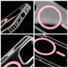 Drop Glue Colorful Ring Mag Cover compatible with MagSafe for IPHONE 11 pink