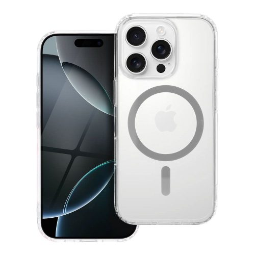 Drop Glue Színes Gyűrűs Mágneses Tok kompatibilis MagSafe-fel IPHONE 12 / 12 PRO készülékhez, szín: szürke