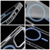 Drop Glue Színes Gyűrűs Mag Cover kompatibilis a MagSafe-fel IPHONE 15 készülékhez világoskék