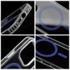 Drop Glue Színes Gyűrűs Mag Fedél MagSafe kompatibilis IPHONE 14-hez világoskék