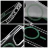 Drop Glue Színes Gyűrűs Mag Tok kompatibilis MagSafe IPHONE 16 PRO MAX készülékhez sötétzöld színben