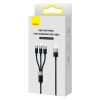 BASEUS kábel 3in1 USB A - Micro USB / Lightning / Type C 3,5A 6CAXS000001 1,2 m fekete