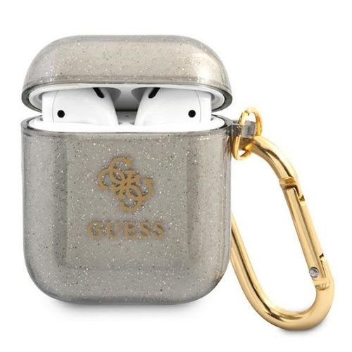 GUESS tok az APPLE AirPods 1/2 GUA2UCG4GK (Glitter Collection) fekete