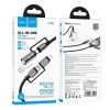 HOCO cable All-in-one Type C / Lightning to Type C / LED Light PD 3A 60W U138 1,2 m fekete