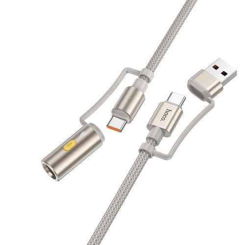 HOCO cable All-in-one USB A / Type C to Type C / Cigarette lighter 3A 60W U138 1,2 m szürke