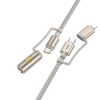 HOCO cable All-in-one Type C / Lightning to Type C / Cigarette lighter PD 3A 60W U138 1,2 m fekete