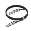 HOCO kábel All-in-one Type C / Lightning to Type C / Cigarette lighter PD 3A 60W U138 1,2 m szürke