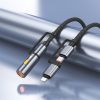 HOCO kábel All-in-one Type C / Lightning to Type C / Cigarette lighter PD 3A 60W U138 1,2 m szürke