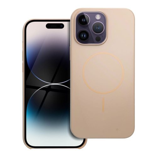 Glossy Mag Cover kompatibilis MagSafe-el IPHONE 14 PRO MAX-hoz sivatagi arany színben.
