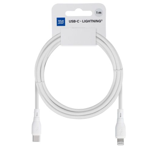 kék STAR ECO cable 2,4A 27W Type C to Lightning PJ72-18-3 1m fehér