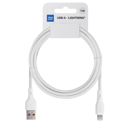 kék STAR ECO cable 2,4A USB A to Lightning PJ68-24-2.4 1m fehér