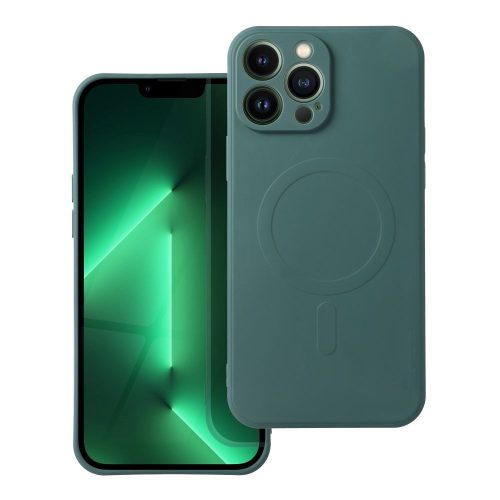 SILICONE MAG COVER tok kompatibilis a MagSafe-fel SAMSUNG A56 sötétzöld színben