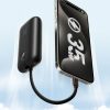 VEGER powerbank 10000 mAh beépített Type C / Lightning kábelekkel PD QC3.0 35W K1 (W1188) fekete