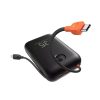 VEGER powerbank 30000 mAh beépített Type C / Lightning kábelekkel PD QC3.0 35W K3 (W3018) fekete