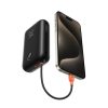 VEGER powerbank 30000 mAh beépített Type C / Lightning kábelekkel PD QC3.0 35W K3 (W3018) fekete