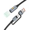 HOCO kábel USB A / Type C to LED light UA38C fekete