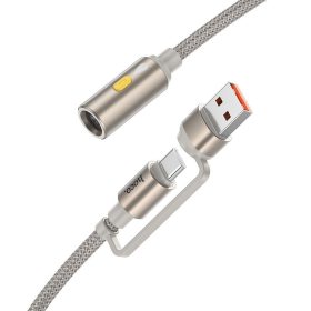   HOCO kábel USB A / Type C to cigarete lighter UA38B 0,3 m arany
