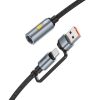 HOCO cable USB A / Type C to cigarete lighter UA38B 0,3 m fekete