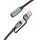 HOCO cable USB A / Type C to cigarete lighter UA38B 0,3 m fekete