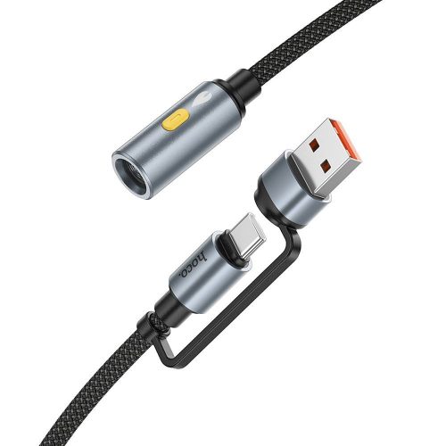 HOCO cable USB A / Type C to cigarete lighter UA38B 0,3 m fekete