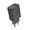 HOCO fali töltő USB A + Type C PD QC3.0 3A 20W N61 fekete