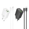 HOCO wall charger USB A + Type C + cable Type C to Type C PD QC3.0 3A 20W N61 black