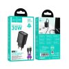 HOCO fali töltő Type C + kábel Type C - Lightning PD QC 30W N62 fekete
