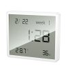 HOCO electronic clock with hygrothermometer HX41 white