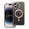 ELECTRO MAG COVER tok, amely kompatibilis a MagSafe technológiával az IPHONE 16e arany színű modellhez.